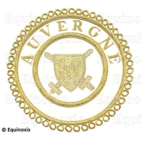 Badge / Macaron GLNF – Grande tenue provinciale – Grand Poursuivant – Auvergne – Brodé main